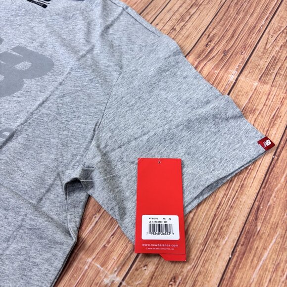 New Balance Gray Short Sleeve Athletic T-Shirt X-Large Lightweight Crewneck - Picture 3 of 9